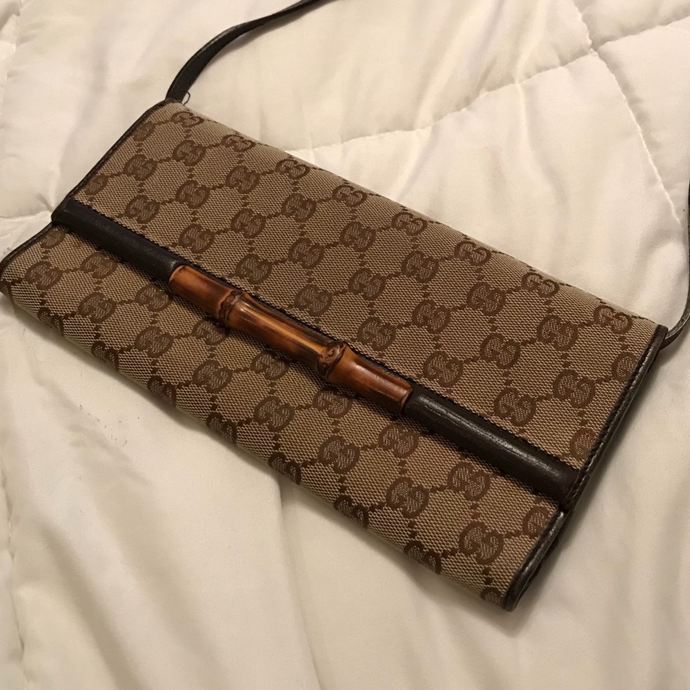 Authentic Gucci Bamboo Clutch